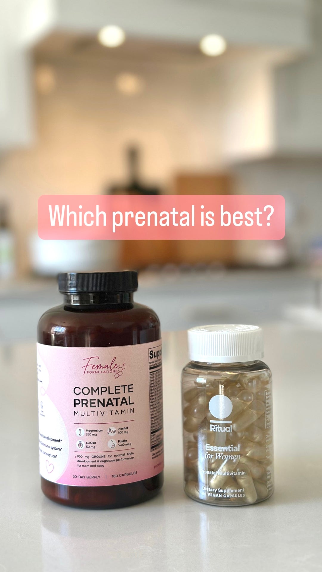 Ritual vs. Female Formulations Prenatal Bundle: What is the best prenatal supplement?